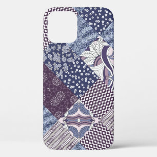 Patchwork Doodle: Boho naadloos. iPhone 12 Hoesje