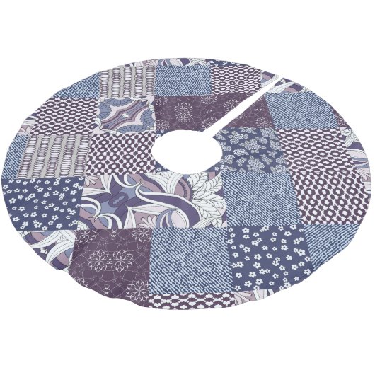 Patchwork Doodle:  Boho naadloos. Kerstboom Rok (Gekanteld)