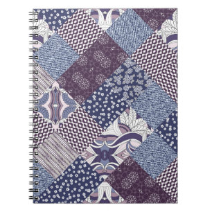 Patchwork Doodle: Boho naadloos. Notitieboek