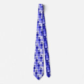 Patchwork Dreidels in Blue Stropdas (Voorkant)