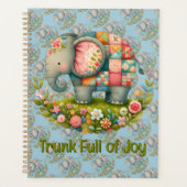 Patchwork Elephant Floral Meadow Charm (Devant)