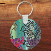Patchwork Elephants sleutelhanger (Voorkant)
