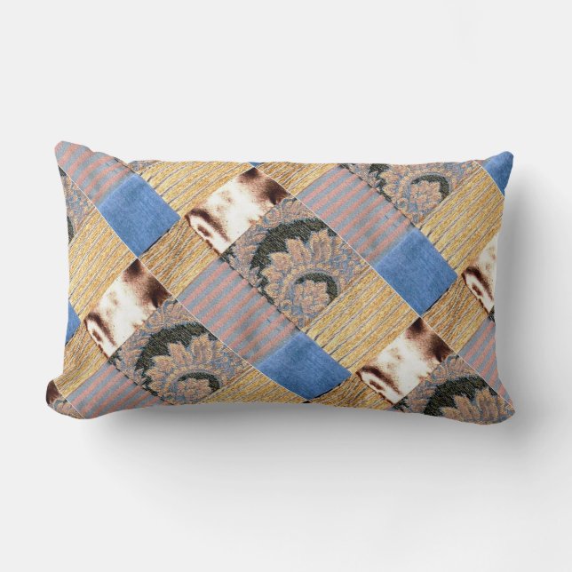 Patchwork en Coussins de Parties scintillant d'or (Recto)