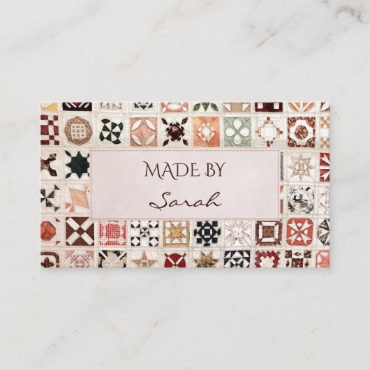 Patchwork et Carte de visite de surface composée (Devant)