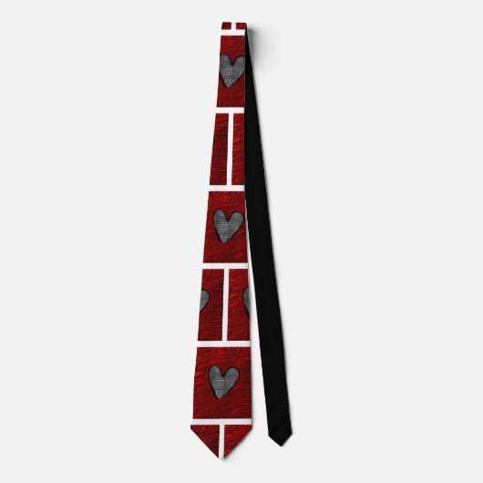 Patchwork Faux Metalic Design Stropdas (Voorkant)