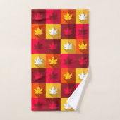 Patchwork Feuilles d'érable d'automne (Serviette à main)