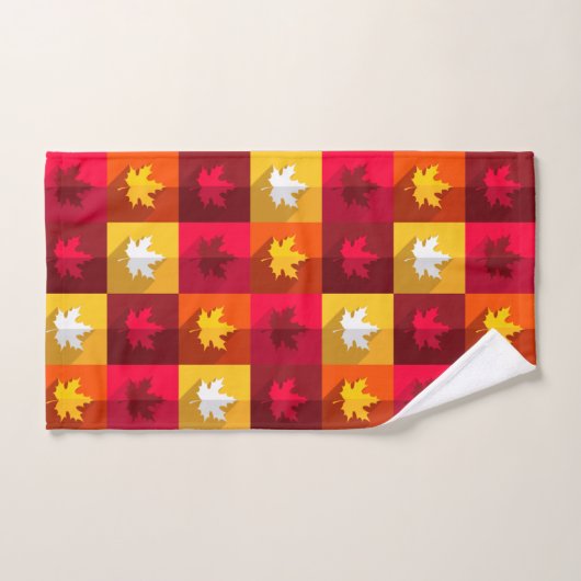 Patchwork Feuilles d'érable d'automne (Serviette à main)