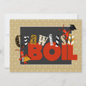 Patchwork Fleur de Lis Crawfish Boil Afstuderen Kaart (Voorkant)