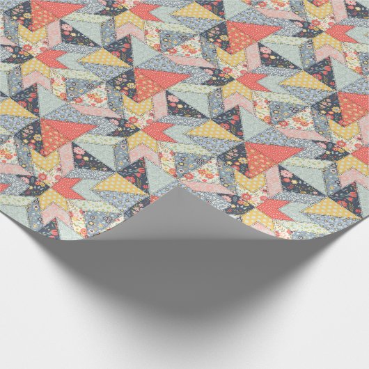 Patchwork Floral:  Ornament Cadeaupapier (Hoek)