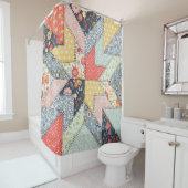 Patchwork Floral: Ornament Douchegordijn (In situ)