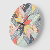 Patchwork Floral: Ornament Grote Klok (Hoek)