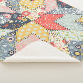 Patchwork Floral:  Ornament Sherpa Deken (3/4)