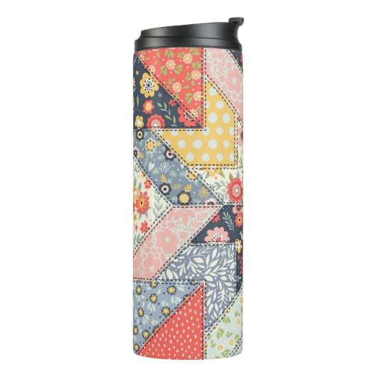 Patchwork Floral: Ornament Thermosbeker (Gedraaid links)