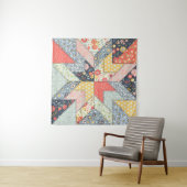 Patchwork Floral:  Ornament Wandkleed (In Situ (horizontaal))