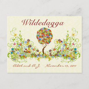 Patchwork Flower Love Tree Bedankt voor je briefka Briefkaart