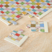 Patchwork fou 8x10 Puzzle / Crème (Côté)