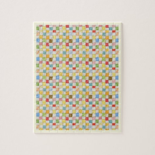 Patchwork fou 8x10 Puzzle / Crème (Vertical)