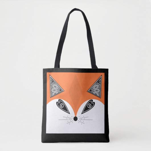 Patchwork Fox, applique Fox, Fox, kinderen Draagtas (Voorkant)