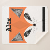 Patchwork Fox, applique Fox, Fox, kinderen Sherpa Deken (Voorkant (horizontaal))