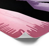 Patchwork Frenchie Geometric Neon French Bulldog Poster (Hoek)