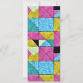 Patchwork geïnspireerd algemene feestelijkheden kaart (Achterkant)