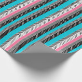 Patchwork gemaakt van veelkleurige stroken stof i cadeaupapier (Hoek)