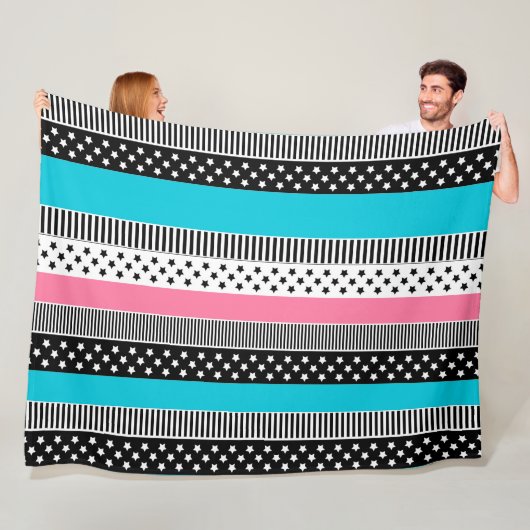 Patchwork gemaakt van veelkleurige stroken stof i fleece deken (In situ)