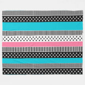 Patchwork gemaakt van veelkleurige stroken stof i fleece deken (Voorkant (Horizontaal))