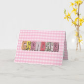 Patchwork gequilleerd op zoek naar oma kaart (Gele Bloem)