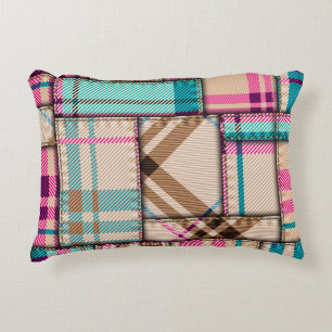 Patchwork geruite, naadloze achtergrond. accent kussen