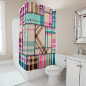 Patchwork geruite, naadloze achtergrond. douchegordijn (In situ)