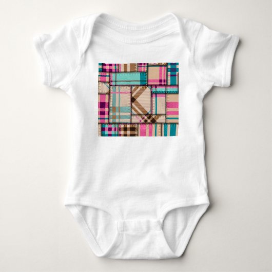 Patchwork geruite, naadloze achtergrond. romper (Voorkant)