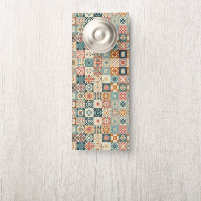 , patchwork gewatteerde look (Op knop)