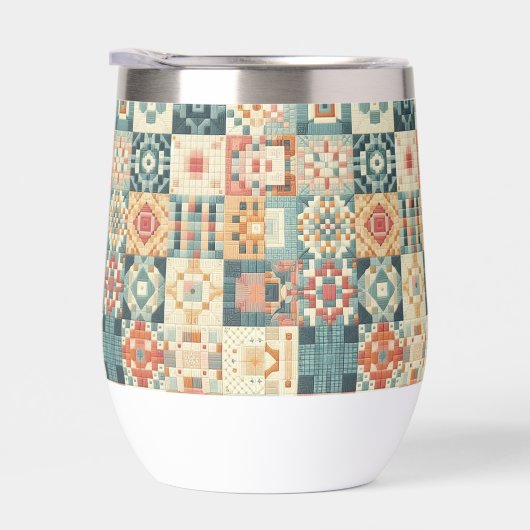 , patchwork gewatteerde look (Rechts)