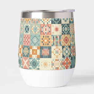, patchwork gewatteerde look