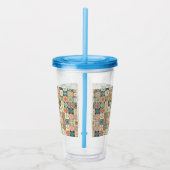 , patchwork gewatteerde look acryl drinkbeker (Rechts)