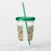 , patchwork gewatteerde look acryl drinkbeker (Links)
