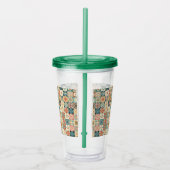 , patchwork gewatteerde look acryl drinkbeker (Rechts)