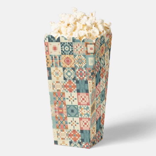 , patchwork gewatteerde look bedankdoosjes (Popped)