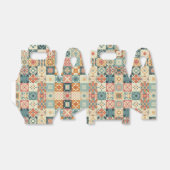 , patchwork gewatteerde look bedankdoosjes (Uitgevouwen)