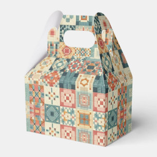 , patchwork gewatteerde look bedankdoosjes