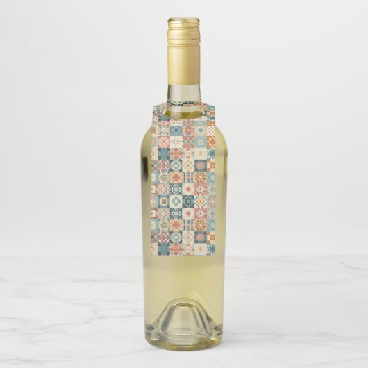 , patchwork gewatteerde look flessenhanger (Op fles)