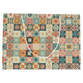 , patchwork gewatteerde look groot cadeauzakje (Achterkant)