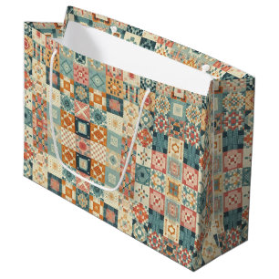 , patchwork gewatteerde look groot cadeauzakje
