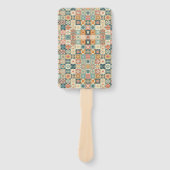 , patchwork gewatteerde look handwaaier (Voorkant)