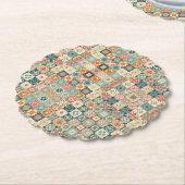, patchwork gewatteerde look kartonnen onderzetters (Gekanteld)