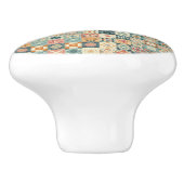 , patchwork gewatteerde look keramische knop (Zijkant)