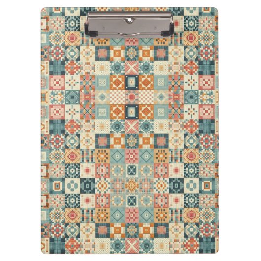 , patchwork gewatteerde look klembord (Voorkant)