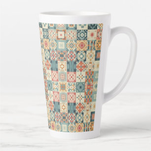 , patchwork gewatteerde look latte mok