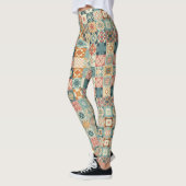 , patchwork gewatteerde look leggings (Links)